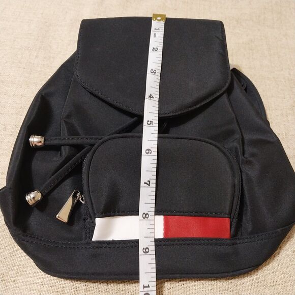 NWT Unbranded backpack black red white colorblock shoulder bag purse Preppy - Picture 7 of 9
